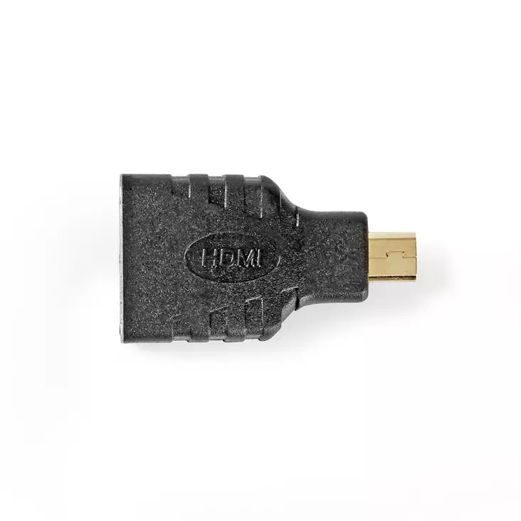HDMI Adapter | HDMI Mini kontakt | HDMI Utgång | Guldplaterad | Rak | ABS | Svart | 1 st. | Plastpåse - Videokontakter och pluggar - 5412810283002 - 1