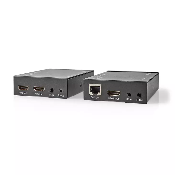 HDMI Extender | Över Cat6 | Upp till 60.0 m | 4K@60Hz | 18 Gbps | Metall | Antracit - Videoförlängare och repeatrar - 5412810397822 - 1