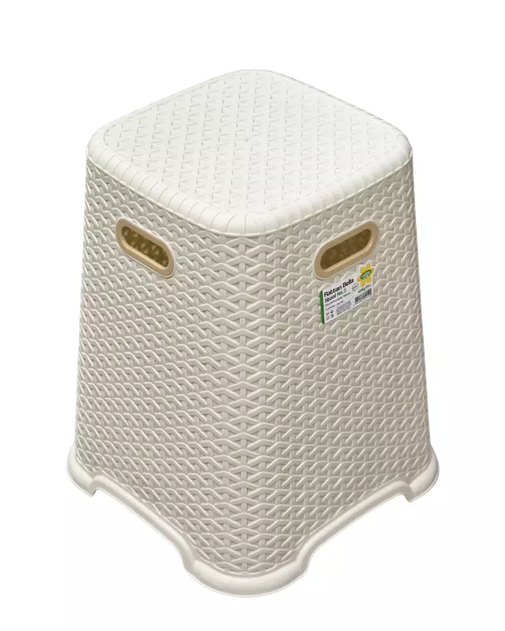 Pall Rattan 46 cm naturvit - Badrumsmöbler - 8694064010192 - 1