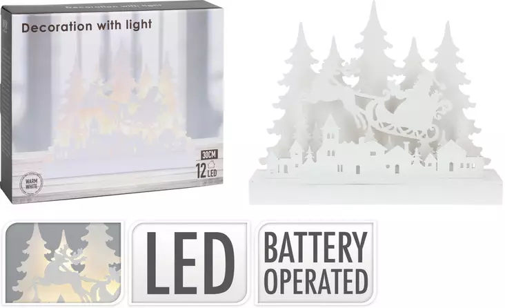 Joulukoriste 12 Led 30 cm=20 - Juldekorationer och textilier - 8720573378772 - 1