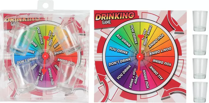 Dryckesspel med 4 glas - Brädspel - 8720573028042 - 1