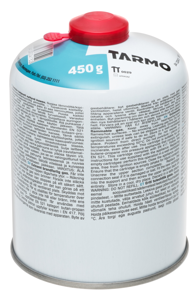 Kaasupatruuna 460 g Tarmo - Tändare, tändmaterial, gaser - 6410412334152 - 1