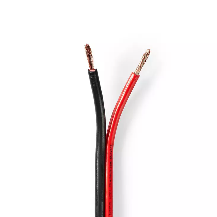 Högtalarkabel | 2 x 2.50 mm² | CCA | 100 m | Rund | PVC | Röd / Svart | Emballage - Ljudkablar - 5412810312702 - 1