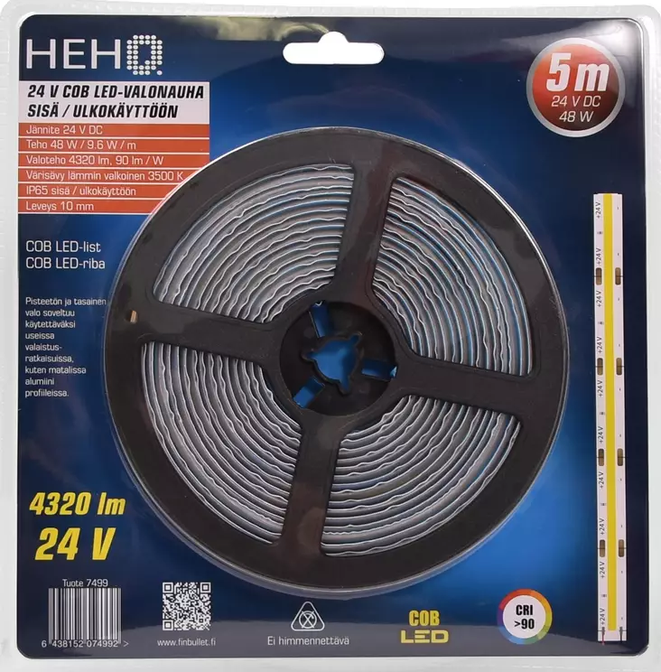 Led-nauha Cob 5 m 24 V - Ljusslingor - 6438152074992 - 1