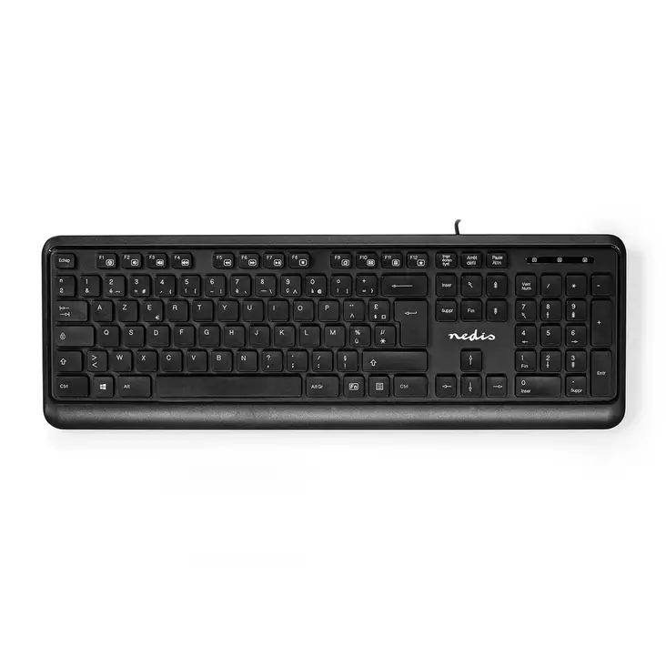 Trådat Tagentbord | USB-A | Multimedia | AZERTY | FR Layout | Numeriskt tangentbord - Datorns tangentbord - 5412810408382 - 1