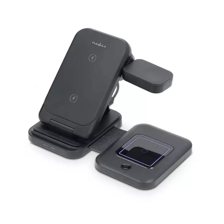 Trådlös laddning | 3-i-1 | 15 W | LED indikatorn används | Kabel ingår | USB-A / USB-C | 1.00 m - Nätladdare - 5412810450572 - 1