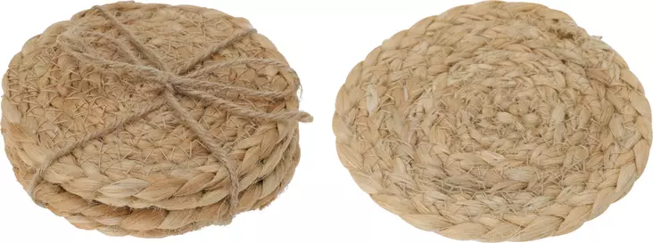 Lasinaluset 4 kpl juutti - Dukar och tabletter - 8720573417242 - 1