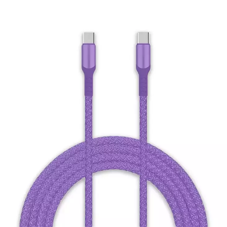 Latauskaapeli USB C-USB C lila 2m - USB-C-kablar - 6438151019932 - 1