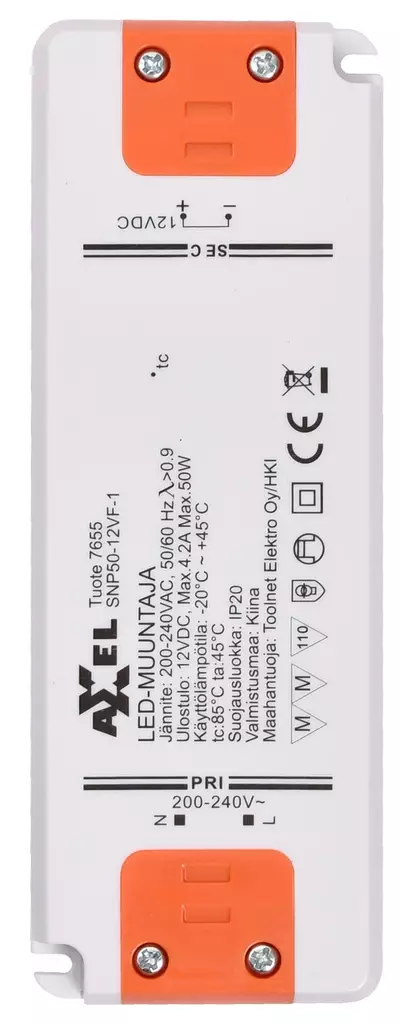 Led muuntaja 220-240V 50W 12V - LED-transformatorer - 6438152076552 - 1