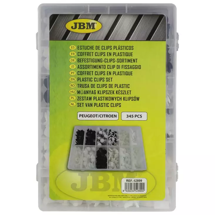 Muoviklipsisetti Peugeot/Citroen 345 JBM - Kaross- och klädselfästen - 8435034528992 - 1