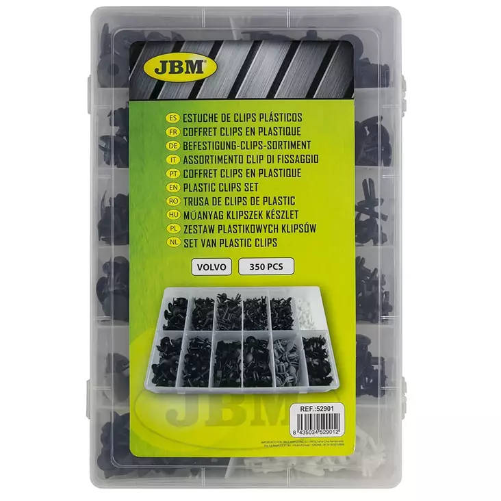 Muoviklipsisetti Volvo 350 kpl JMB - Kaross- och klädselfästen - 8435034529012 - 1
