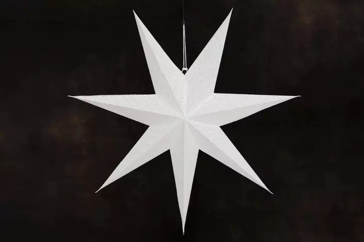 Paperit=C3=A4hti 7 sakarainen valkoinen 75 cm - Ljussmycken och ljusfigurer - 6410416002002 - 1