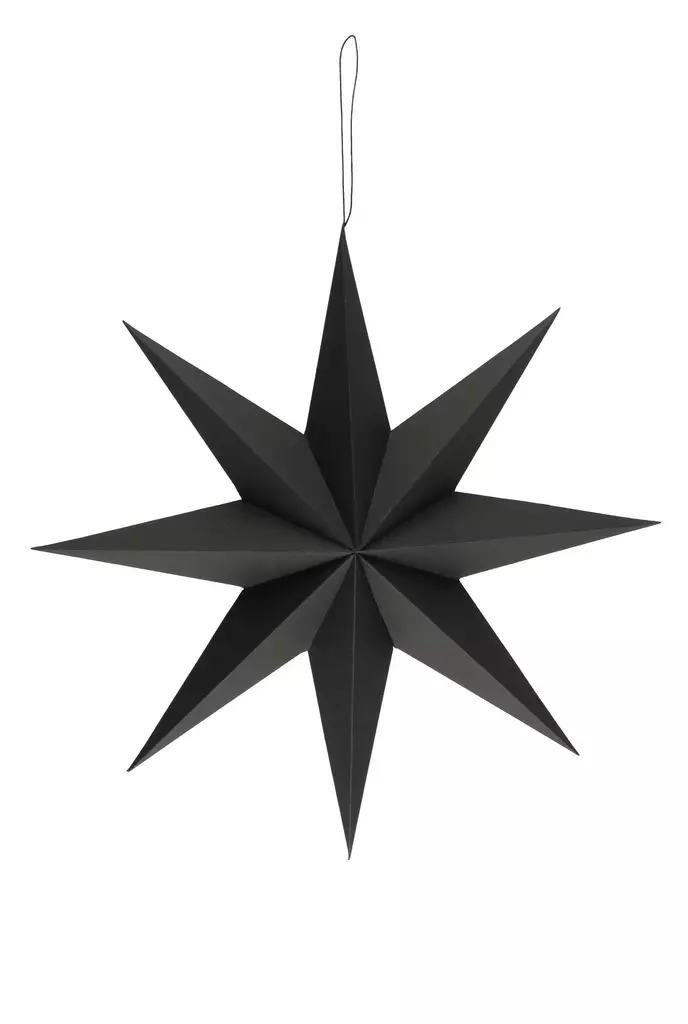 Paperit=C3=A4hti 8 sakaraa 50 cm musta - Juldekorationer och textilier - 6410416211572 - 1