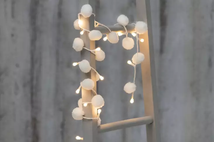 Pehmopallot 20 LED valkoinen - Dekorationsljus - 6410413175402 - 1