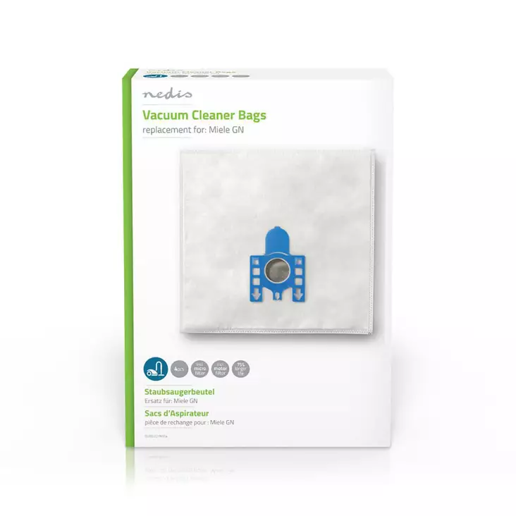 Dammsugarpåse | 4 st. | Syntetisk | Säljs mest för: Miele | Vit - Dammsugarpåsar - 5412810285402 - 1