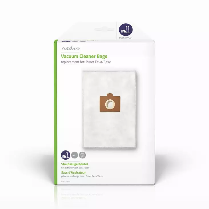Dammsugarpåse | 4 st. | Syntetisk | Säljs mest för: Puzer Eeva/Easy | Vit - Dammsugarpåsar - 5412810285242 - 1