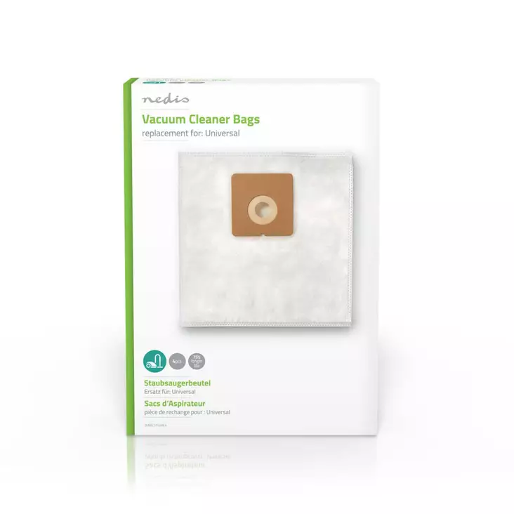 Dammsugarpåse | 4 st. | Syntetisk | Säljs mest för: Universal | Vit - Dammsugarpåsar - 5412810285662 - 1