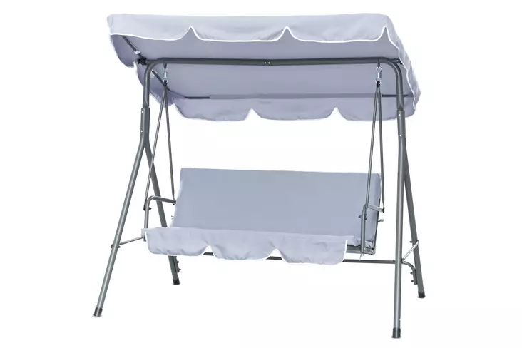 Puutarhakeinu Sirkka harmaa 3-istuttava - Trädgårdsgungor och hängstolar - 6410412770752 - 1