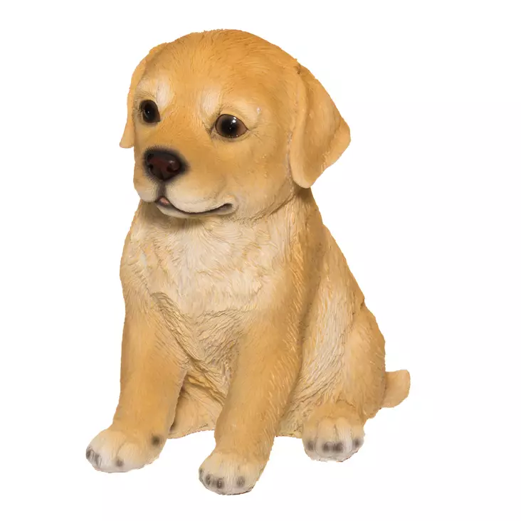 Trädgårdsstaty Sittande Valp 16 cm - Trädgårdsdekorationer - 6410416026732 - 1