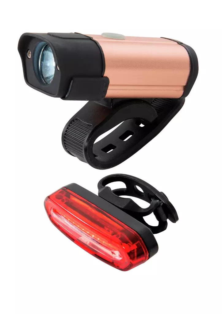 Roosa nauha polkupy=C3=B6r=C3=A4n valosetti - Cykellampor - 6435200288592 - 1