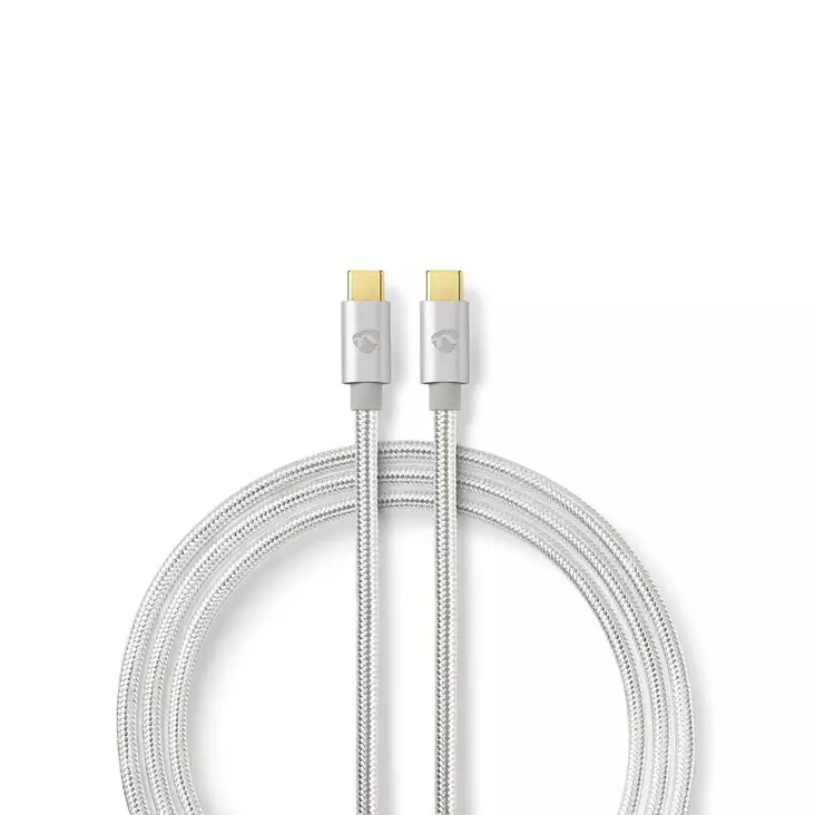 USB-kabel | USB 3.2 Gen 1 | USB-C Hane | USB-C Hane | 60 W | 4K@60Hz | 5 Gbps | Guldplaterad | 2.00 m | Rund | Flätad / Nylon | Aluminium | Kartong med täckt fönster - Dator och nätverk - 5412810262892 - 1