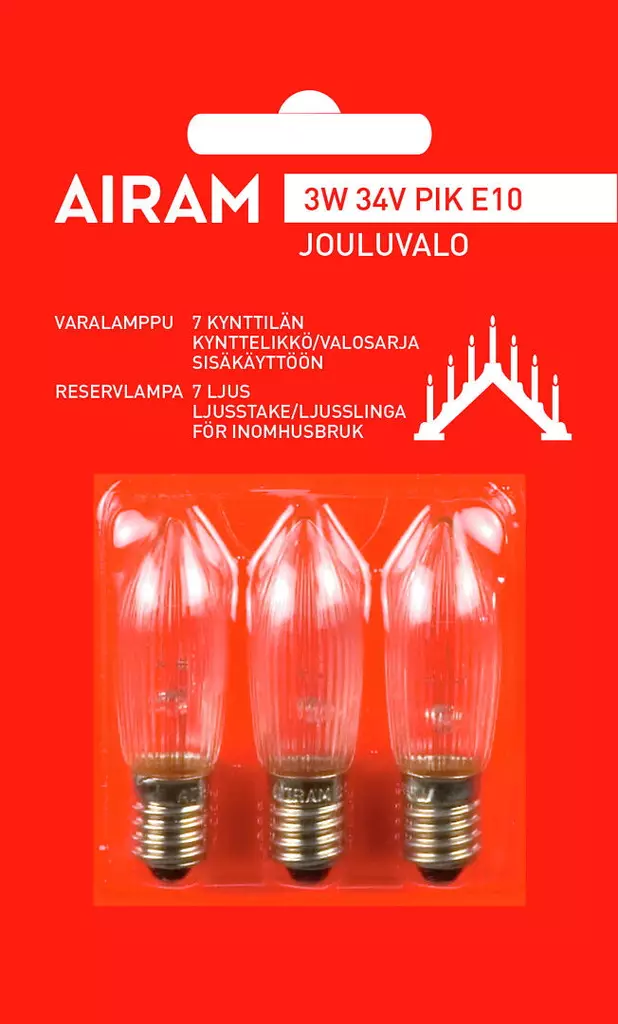 Reservlampa PIK 3W 34V E10 - Ljusstakar - 6435200000972 - 1