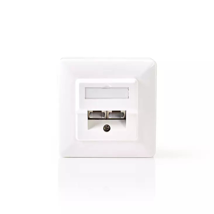Nätverksvägglåda | Infälld montering | 2-Port port(s) | CAT5e | Rak | Hona | Guldplaterad | ABS | Vit | Låda - Dator och nätverk - 5412810289332 - 10