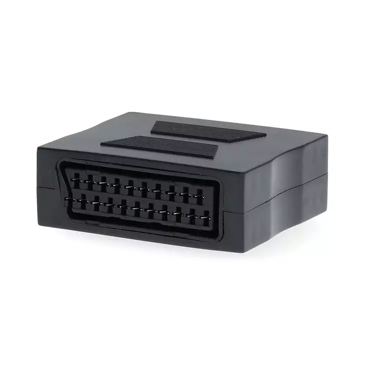 SCART-adapter | SCART Hona | SCART Hona | Nickelplaterad | Rak | ABS | Svart | 1 st. | Låda - Nedis produkter - 5412810426782 - 1