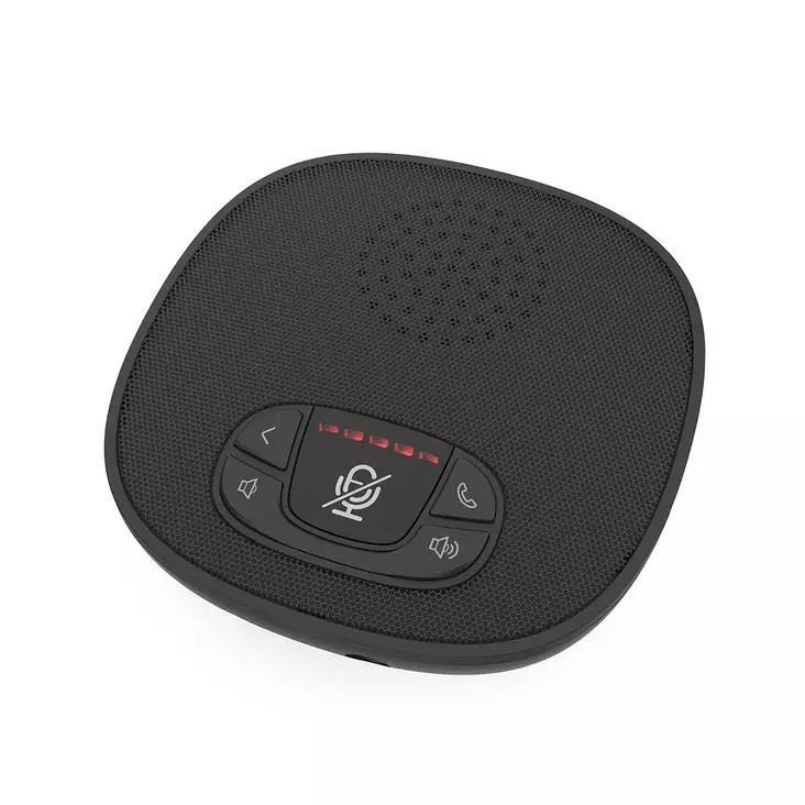 Konferans högtalare | Bluetooth® | Omni-Directional | 15 W | Mikrofon räckvidd: 10 m | Accu Powered / USB ström | 1x 3.5 mm Audio Out / 1x USB-C | Svart - Nedis produkter - 5412810478262 - 1