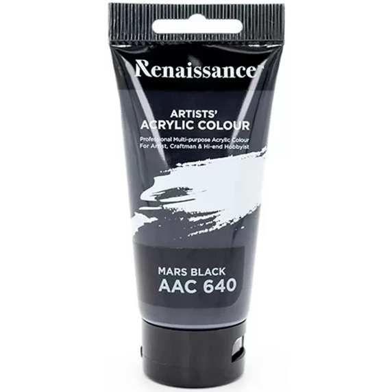 Akryylimaali 75 ml Mars Black - Akrylfärger och målarfärger - 8851907234492 - 1