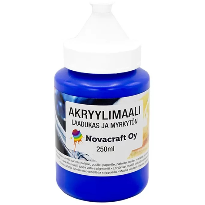 Akryylimaali 250 ml sininen - Akrylfärger och målarfärger - 6429810234032 - 1