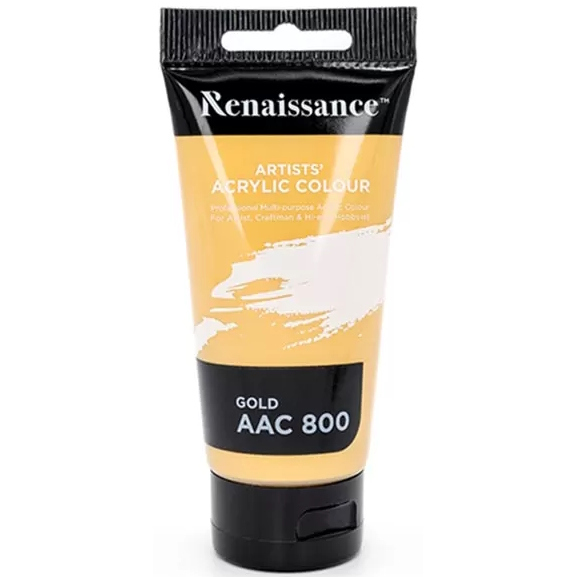 Akryylimaalit 75 ml, metallisävyt Kulta - Akrylfärger och målarfärger - 8851907264222 - 1