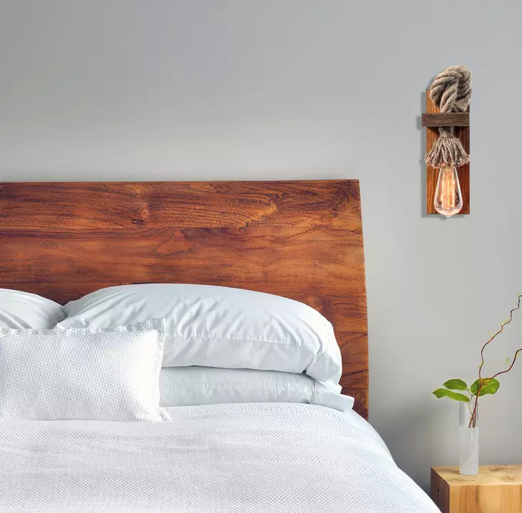 Vägglampa Opviq KN14 Brun Guld Trä 18 x 30 x 10 cm - Tak- och vägglampor - 8681875100402 - 1