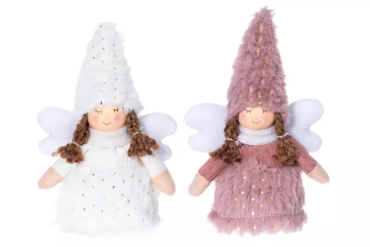 Enkelityttö 18cm Winteria - Juldekorationer och textilier - 6410416376172 - 1