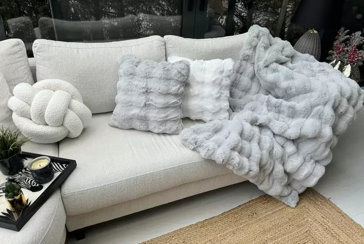 Sofföverdrag Aberto Design Bubble Grå Polyester 200x75 cm - Överkast och plädar - 8684283664672 - 1