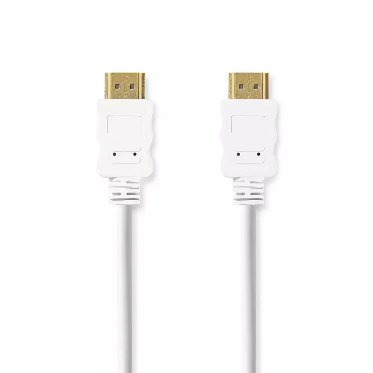 High Speed HDMI kabel med Ethernet | HDMI Kontakt | HDMI Kontakt | 4K@60Hz | ARC | 18 Gbps | 2.00 m | Rund | PVC | Vit | Label - HDMI-kablar - 5412810454952 - 1