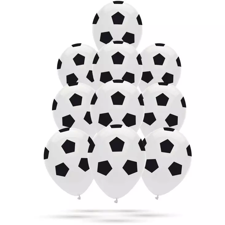 Ilmapallo Jalkapallo 30cm 10kpl - Ballonger och tillbehör - 6410416345062 - 1