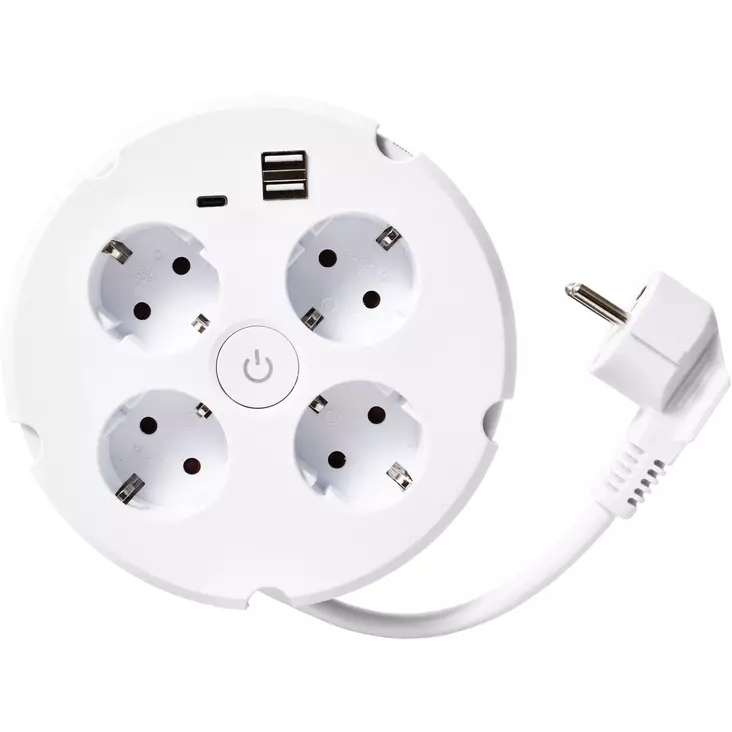 Jatkopistorasia 4-osainen Axxel - Inomhusförlängningssladdar - 6438152080382 - 1