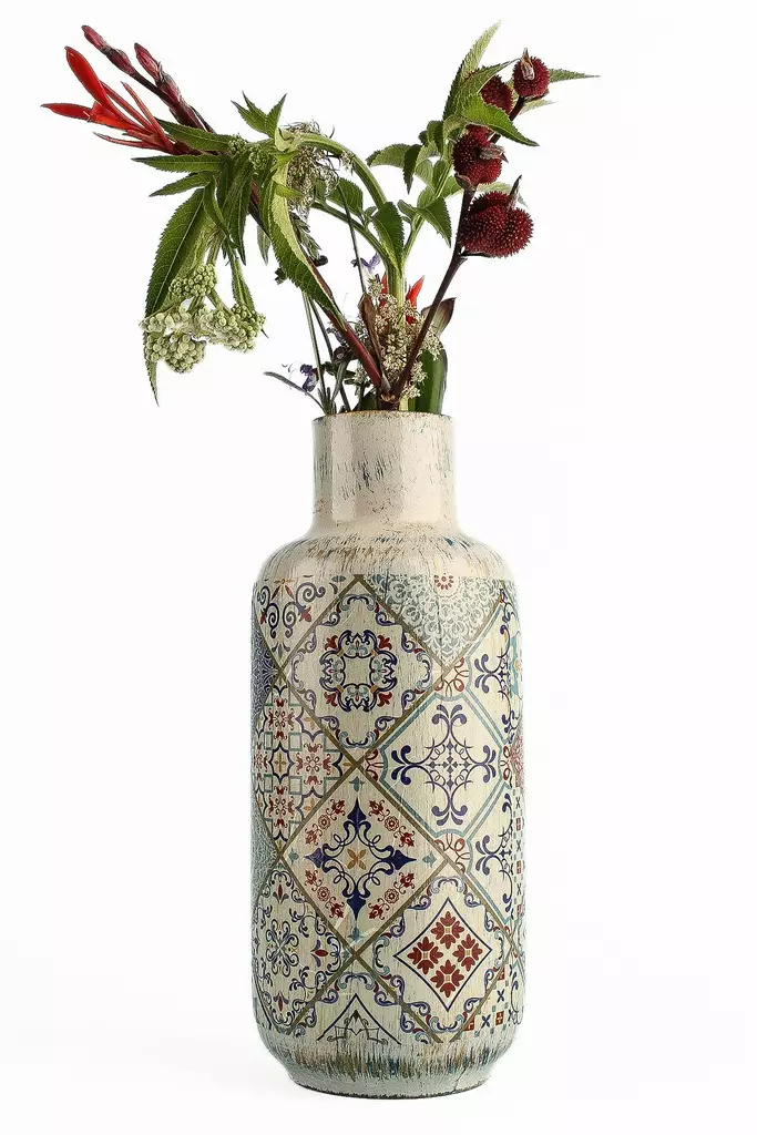 Dekorativ Kruka Aberto Design YL717 Flerfärgad Keramik 11x26 cm - Hängande blomkrukor och vaser - 8684283435692 - 1