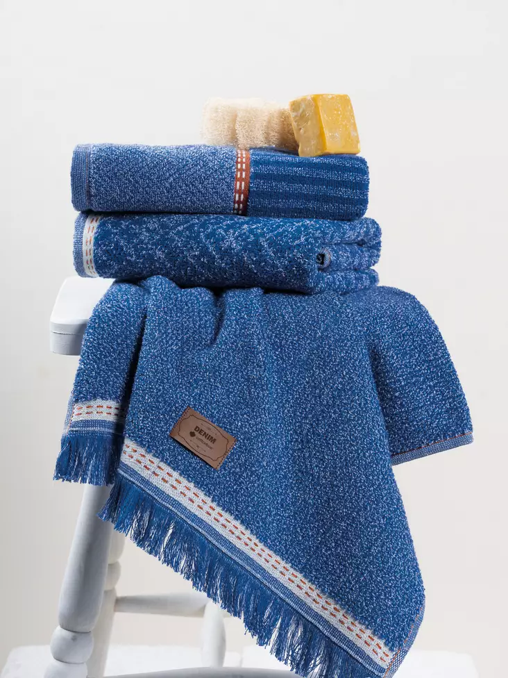Handduk Set Mijölnir Blå 75% Bomull 25% Polyester 50x90 cm 3 Delar - Handdukar - 8683742576792 - 1