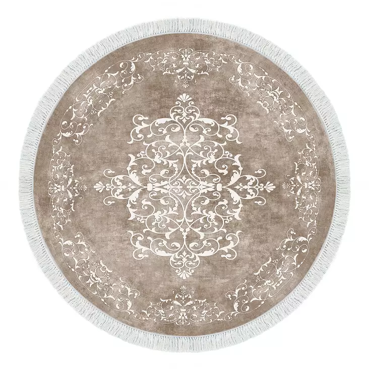 Gångmatta Conceptum Hypnose Aln400616Bj17 Beige Vit Polyester 100x100 cm - Små mattor och gångmattor - 8682870186262 - 1