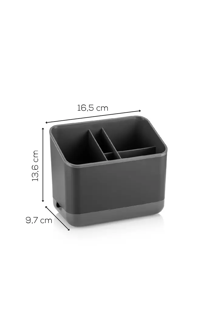 Organisatör Hermia Antracit Plast 16,5x10 cm - Dagliga köksartiklar - 8684283210732 - 1