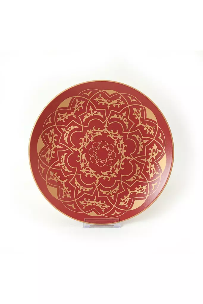 Matsservis Hermia Röd Guld Keramik 24 Delar - Serveringsfat - 8684282368182 - 1