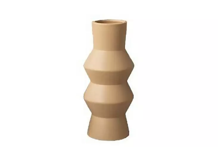 Vas Aberto Design CY0209 Ljusbrun Keramik 11x29x11 cm - Hängande blomkrukor och vaser - 8684282979982 - 1