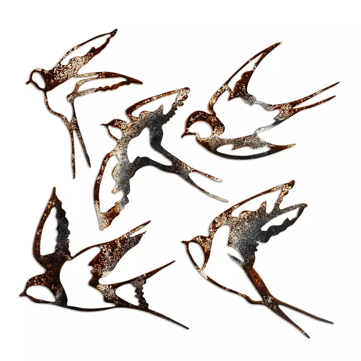 Dekorativ väggdekoration i metall, flerfärgad, 19 x 14 cm, stilfull, unik - Dekorationer, prydnadsföremål - 8683742935292 - 1