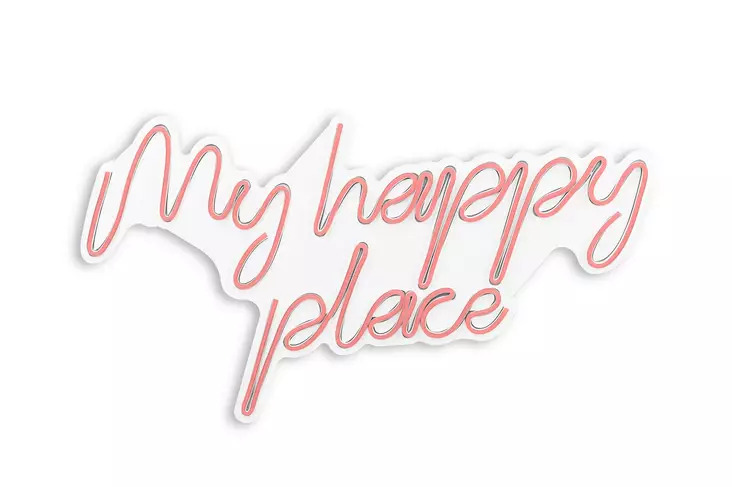 Dekorativ Led Väggbelysning Wallity My Happy Place Rosa Plast 55x31 cm - Ljussmycken och ljusfigurer - 8684282311492 - 1