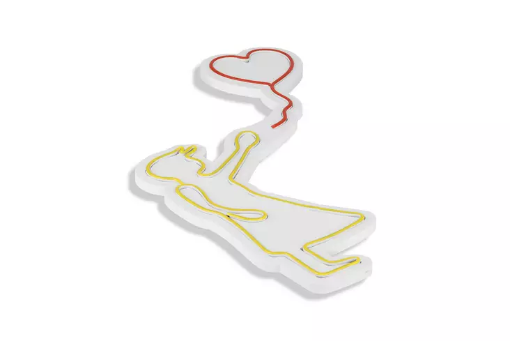 Väggdekor Plast Wallity Balloon Girl Gul Plast 56x42 cm - Ljussmycken och ljusfigurer - 8683342481212 - 1