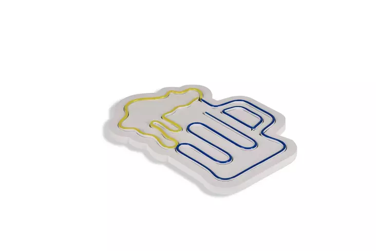 Ölglas Väggdekor Wallity Blå Gul Plast 26x35 cm - Ljussmycken och ljusfigurer - 8683342475792 - 1