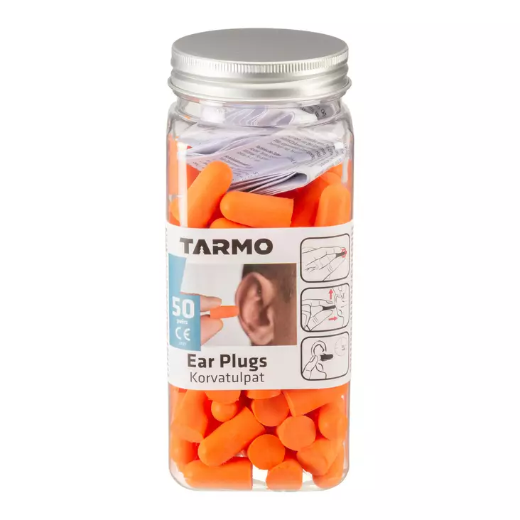 Korvatulpat 50 paria Tarmo - Kannellisessa muovipurkissa - Arbetsskydd - 6410416548432 - 1