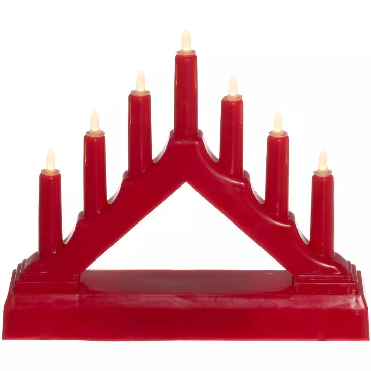 KynttelikkÃ¶ 7-haarainen mini 13 cm punai - LED-ljus och lyktor - 6410416310572 - 1